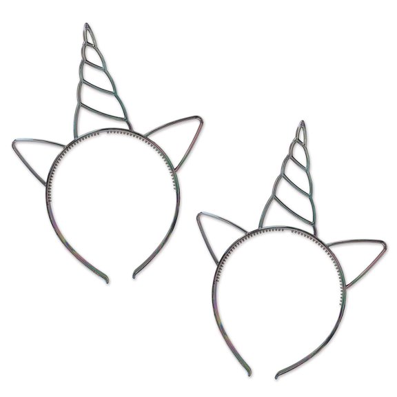 Unicorn Horn Headbands | Silver | 2 Pcs.