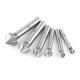 thumbnail image 1 of 6pcs High Speed Steel Round Shank 3-Flute Countersink Cutter Bits Chamfering Tool, 1 of 3