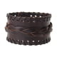 thumbnail image 1 of Pulsera de puño ancho Sunnimix de cuero para hombres Marrón, 1 of 5