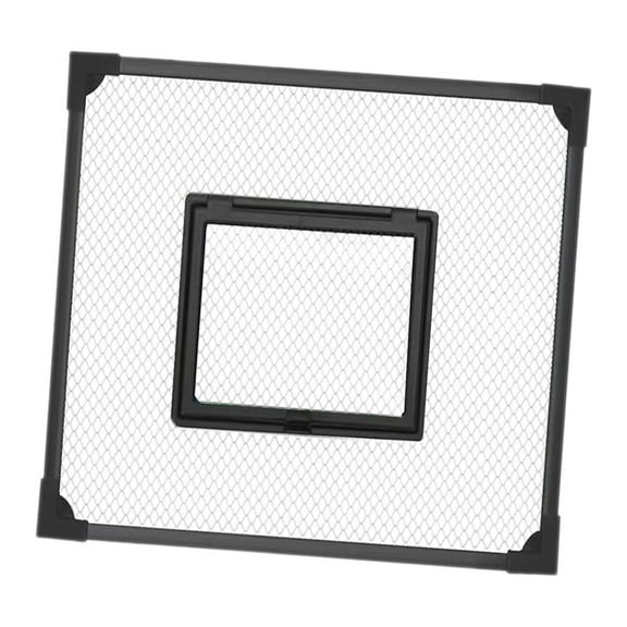 Aquarium Lid Top Cover Anti Jumping Net Cover Fish Guard Screen Magnetic Mesh DIY Feeding Window for Aquatic Pets