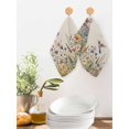 thumbnail image 2 of Spring Floral Kitchen Dish Towels for Drying Dishes Set of 3, Daisy Sunflowers Wisteria Hummingbird Beige Waffle Weave Microfiber Hand Tea Bathroom Towels Quick Dry & Absorbent Towel 12x12, 2 of 7