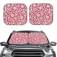 thumbnail image 2 of Balery Red Flowers Sun Shield 2 Pack For Car Front Windows Foldable Sun Visor Protector Blocks Max Uv Rays And Keeps Your Vehicle Cool For Most Sedans Suv Truck, 2 of 7