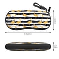 thumbnail image 2 of KLL Gold Flamingo Print Eyeglass Case for Men & Women's Classy Travel Eyewear Holder Case Zipper Eyeglasses Case With Hook, 2 of 6