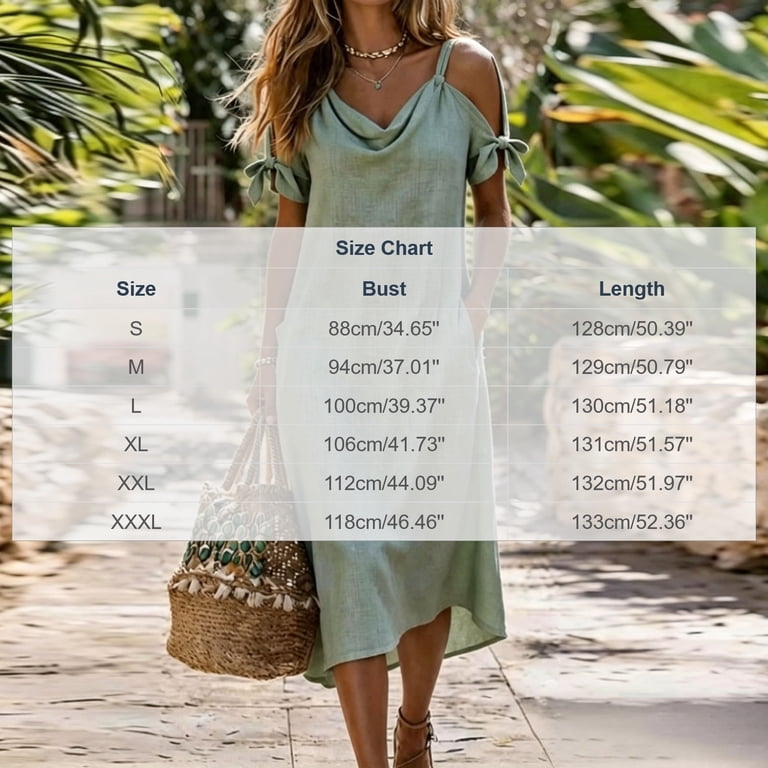 Womens Cowl Neck Midi Dress Summer Fashion Spaghetti Strap Dresses Beach Vacation Sundress With Pockets Going Out Outfits