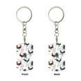 thumbnail image 2 of Wukai Cool Chicken Print Rectangular Metal Keychain: Sleek and Durable Key Ring for Securely Holding Keys Perfect for Everyday Use, 2 of 5