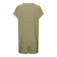 thumbnail image 4 of MAIHAN Theme Park Outfits for Women Spring Outfits for Women 2026 Shirt and Short Outfit Crewneck Tees Shorts Playwear Sets Plus Size Travel Outfits for Women, 4 of 5