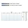 thumbnail image 6 of ANGELES HOME Wall-Mounted 104x36 in. Mirror Medicine Cabinet for Bathroom, 15 Adjustable Shelves, Anodized Chrome Aluminum Frame, 6 of 9