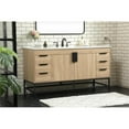 thumbnail image 2 of Elegant Decor Eugene 60" Aluminum Alloy Iron Single Bathroom Vanity in Brown, 2 of 8