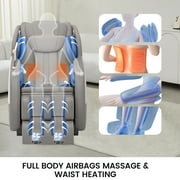 Real Relax Zero Gravity Full Body Massage Chair Recliner with Heating and Foot Massage, Brown
