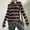 #109-Brown, variant on Ounisa Women Tops Stripe Sweatshirt for Women Crewneck Long Sleeve Tops Holiday Party Casual Shirts