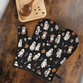 thumbnail image 5 of Cute Oven Mitts,Costumed Ghost Halloween Pattern Oven Mitt 2-Pack Set,Kitchen Gloves for Oven,Heat Resistant Oven Mitts 7.7"x12", 5 of 7