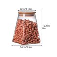 thumbnail image 2 of Airtight Glass Jar with Airtight Bamboo Lid Glass Food Storage Containers  Glass Kitchen Canisters  Clear Container for Coffee Bean Storage  Dry Goods  Cookie  Candy  Tea  Spices and More, 2 of 10