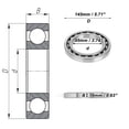 thumbnail image 4 of Unique Bargains 16019 Deep Groove Ball Bearings 95x145x16mm 1 Pc Lubricated Bearings Scooter Skateboard Wheel, 4 of 6