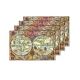 thumbnail image 4 of MKHERT Pirate Adventures Vintage World Atlas Placemats Table Mats for Dining Room Kitchen Table Decoration 12x18 inch,Set of 4, 4 of 4