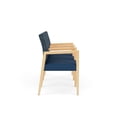 thumbnail image 2 of Pemberly Row Waiting Reception 3 Seat Tandem Seating Wood Frame in Blue, 2 of 5
