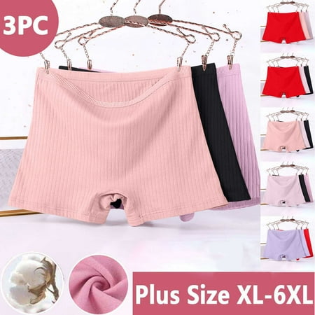 Sentmoon 3 PCS Womens Panties High Waist Seamless Silk Underwear for Women No Pinching Hip Lift Plus Size Bikini Everyday Wear for Beach and Pool XXXL