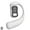 White, variant on 1Set Left Right Ear Rotatable Running Single Ear Hanging Type Universal Endurance Long Earphones Bluetooth