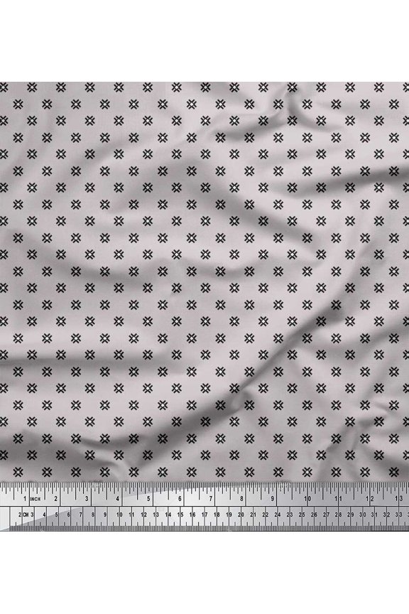 Poly Georgette Fabric Four Sided Arrow Shirting Decor Fabric Printed Yard 52 Inch Wide