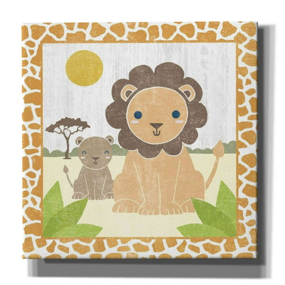 Epic Graffiti 'Safari Fun Lion' by Moira Hershey, Canvas Wall Art, 37"x37"