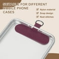 thumbnail image 3 of 12pcs Phone Tether Tab, Universal Phone Lanyard Patch T Shape Cell Phones Strap Replacement Part for Most Smartphone Cases, Wine Red, 3 of 6