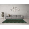 thumbnail image 3 of Ahgly Company Indoor Round Southwestern Turquoise Blue Country Area Rugs, 5' Round, 3 of 4