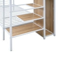 thumbnail image 5 of Euroco Metal Twin over Twin Bunk Bed for Kids Teens Adults, Space-Saving with Staircase and Wardrobe, White, 5 of 11