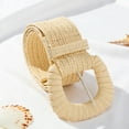 thumbnail image 2 of NUZYZ Women Belt Elastic Straw Woven Wide Belt Solid Color Dress Jeans Boho Stretchy Ladies Casual Belt Clothing Accessory, 2 of 8