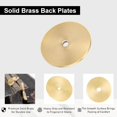 thumbnail image 2 of 10-Pack Solid Brass Cabinet Knobs Back Plates, Rounded Ring Cabinet Pulls BackPlates,1.25-Inch Diameter, Cabinet Hardware, Brushed Brass Finish, 2 of 7