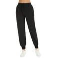 thumbnail image 3 of Uniexcosm Women's Printed Solid Activewear Jogger Track Cuff Sweatpants, 3 of 8