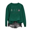 thumbnail image 5 of Womens Christmas Tree Print Sweatshirts Round Neck Tops Long Sleeve Blouses Comfort Casual Relaxed Fit Pullover Sweater Blouses Fall Fashion Outfits 2025 Christmas Fleece Teen Girls Christmas Clothes, 5 of 7