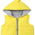 thumbnail image 4 of Baby Solid Color Dinosaur Padded Sleeveless Zipper Hooded Waistcoat, 4 of 6