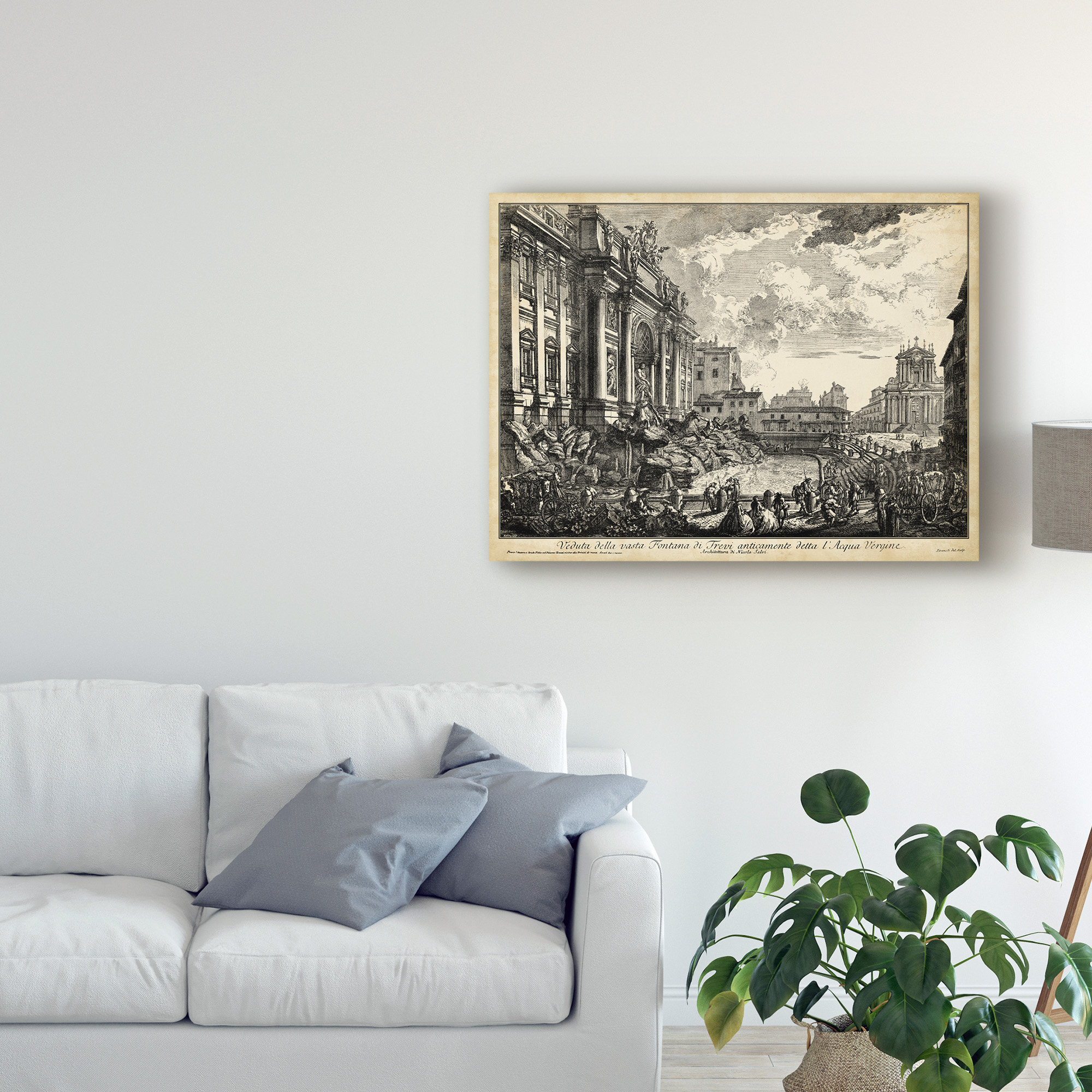 Trademark Fine Art 'Veduta Della vasta Fontana di Trevi' Canvas Art by Piranesi
