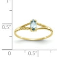 thumbnail image 5 of Primal Gold 10 Karat Yellow Gold Geniune White Topaz Birthstone Ring, 5 of 7