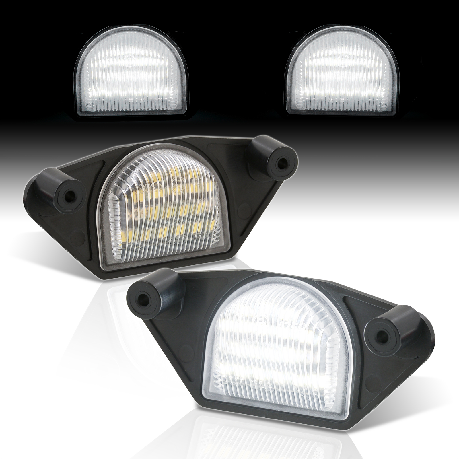 AJP Distributors SMD LED Bulb License Plate Lights Tag Lamps Set Compatible/Replacement For Chevrolet Corvette C4 C5 C6 GMC C/K Series S15 Sonoma Pickup 1500 2500 3500 Chevy Impala Monte Carlo S10 SSR