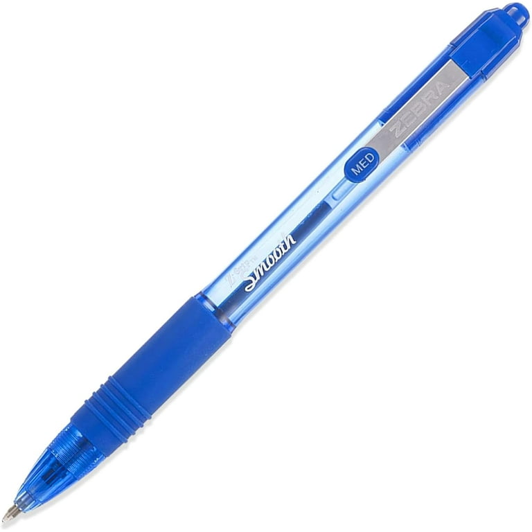 Zebra Z-Grip Smooth Retractable Ballpoint Pen - 1.0mm Nib - Blue - Pack of 8 Zebra Z-Grip Smooth Retractable Ballpoint Pen - 1.0mm Nib - Blue - Pack of 8