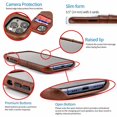 thumbnail image 4 of Dockem iPhone 11 Pro Exec M2 Wallet Case; Built-in Metal Plate, 2 Card Slots, Brown, 4 of 9