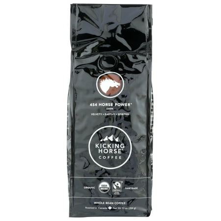 (6 pack) (6 Pack) Kicking Horse Coffee 454 Horse Power Whole Bean Coffee, 10 OZ