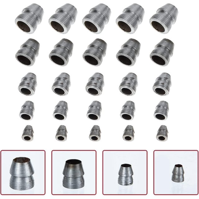 Cales de Poignée Rondes de Sécurité Cales Rondes en Acier Pratiques pour Marteau Hache Griffe Marteau Cales de Poignée Rondes (25 Pcs, Argent)