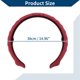 thumbnail image 4 of Funda para volante de cuero artificial PU ABS Protector de volante de automóvil Rojo Vino 1 Pc, 4 of 6