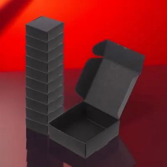 BESTOYARD Black Shipping Boxes for Mailing, Anti-Falling, Neat Edges, 20Pcs