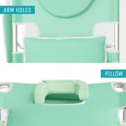 Open Box Ostrich Deluxe 3N1 Outdoor Lawn Beach Lounge Chair w/Footrest, Teal