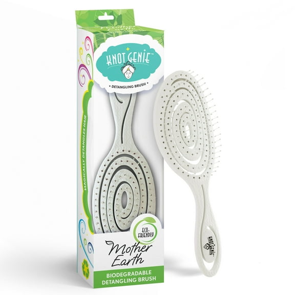 Knot Genie Mother Earth Eco Friendly Detangling Brush Natural Stone