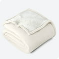 thumbnail image 1 of Bare Home Plush Sherpa Bed Blanket - Fluffy & Soft - Reversible - Lightweight - King, Cream, 1 of 7
