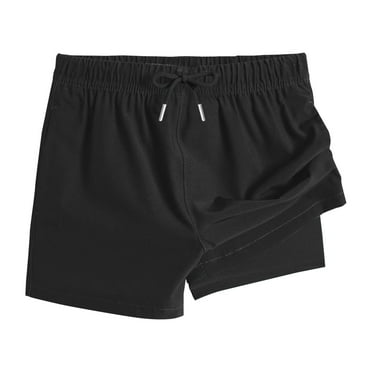 Jamicy Athletic Shorts for Girls for 4-15 Years Kids Running Shorts with Compression Liner Quick Dry Workout Gym Shorts Athletic Shorts
