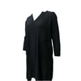 thumbnail image 2 of TOTEME Women's Sleeveless Oversized Poncho Tunic Dress, Black , XS, 2 of 3