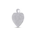 thumbnail image 2 of FB Jewels 14kt White Gold Womens Round Diamond Charmed Heart Pendant 2 Cttw, 2 of 2