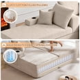 thumbnail image 6 of FFH 69"W Double Chaise Lounge Indoor Furniture, Convertible Sleeper Sofa Chair Plush Boneless Cloud Couch with Cup Holders and Side Pockets, Beige, 6 of 8