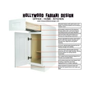 Hollywood Fabiani Design Shaker Wall Kitchen Cabinet Ready to Assemble 30 in. W x 12 in. D x 12 in. H White