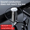 thumbnail image 3 of Auriculares inalámbricos de conducción ósea, Bluetooth 5.2 Auriculares abiertos Escucha dual con micrófono para deportes, fitness, ciclismo, correr, conducir (negro), 3 of 4
