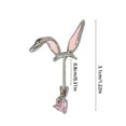 thumbnail image 3 of Unique Peach Rabbits Ear Cuff Allergy Resistant Cartilage Earring Dainty Jewelry Ear Studs Perfect For Everyday Styles, 3 of 8